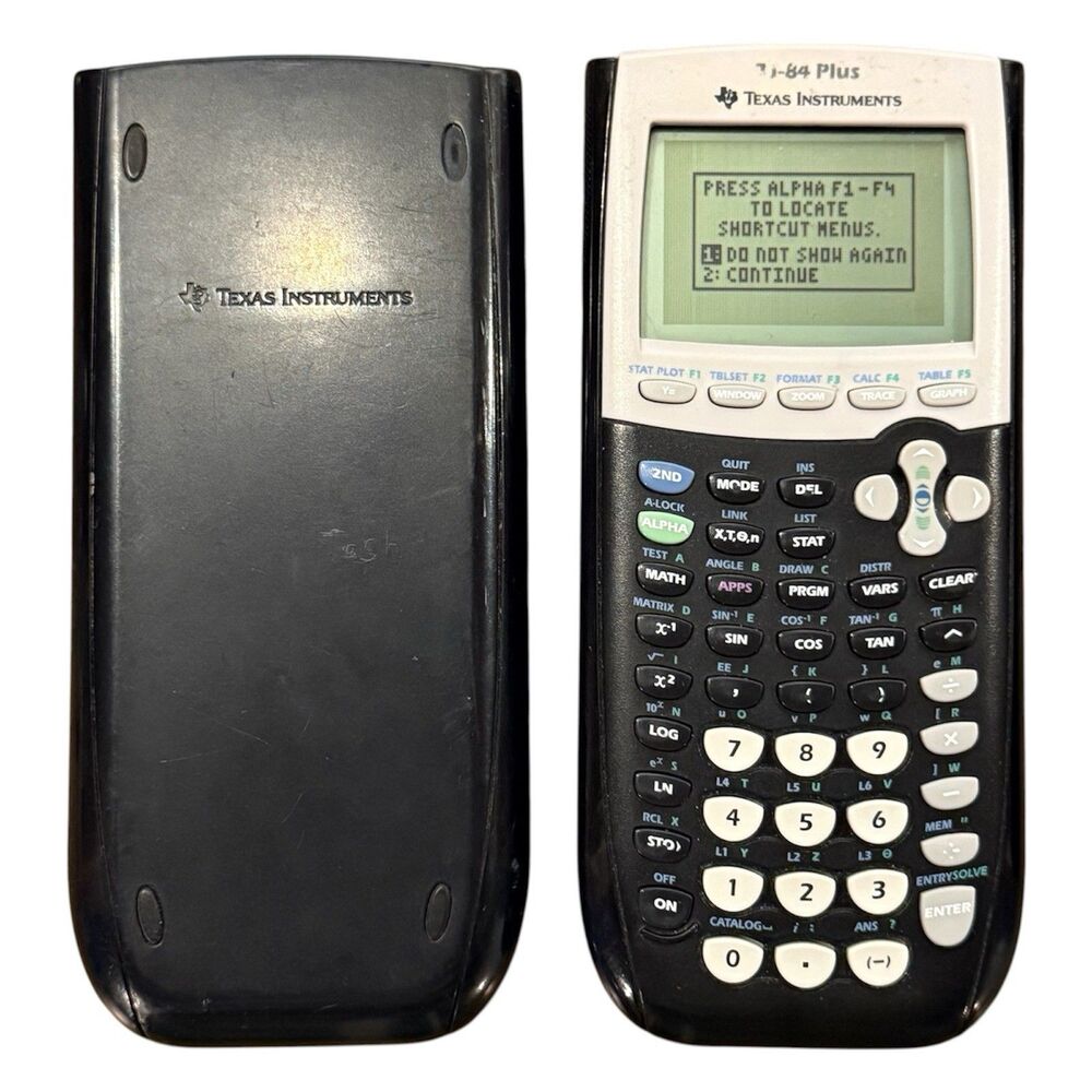 Texas Instruments TI-84 Plus Graphing Calculator Black W/Slide Cover